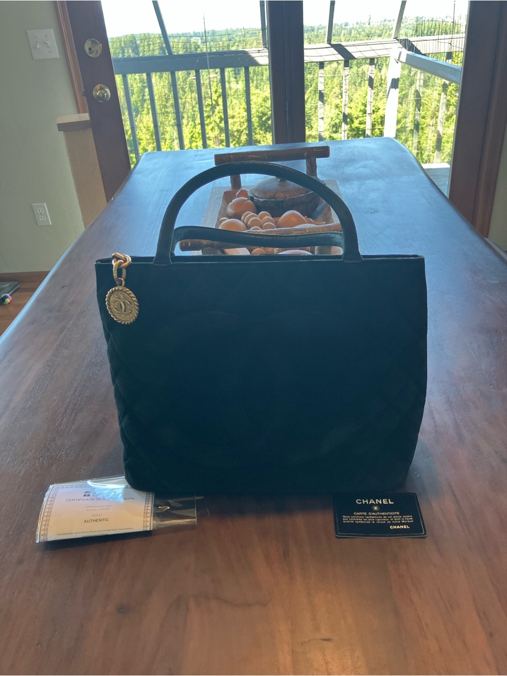 CHANEL Black Quilted Satchel with CC Charm - Picture 9 of 12